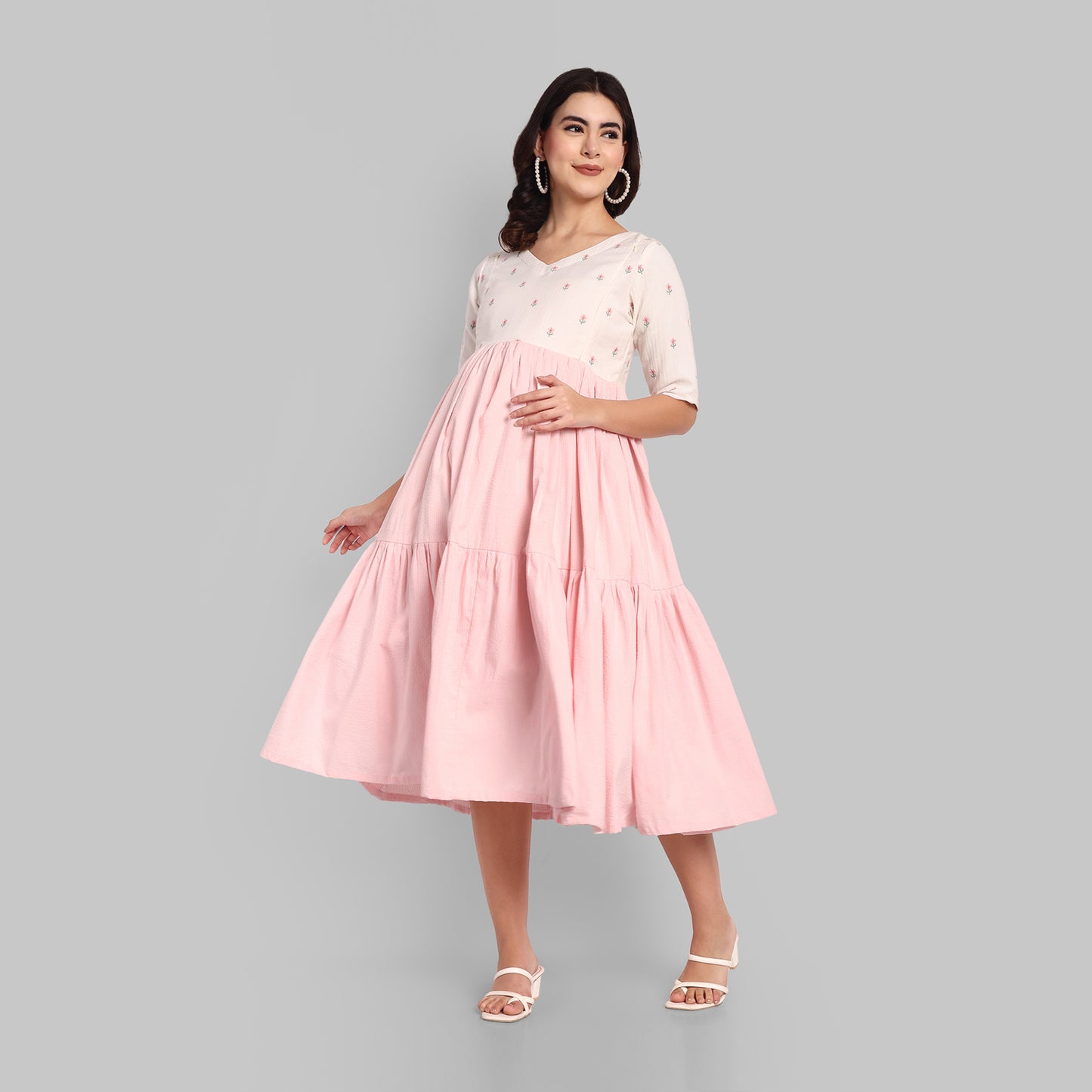 Our Pink Embroidered Maternity Dresses
Online