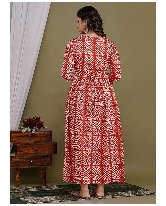 Red ABS Side Knot Maternity Dresses