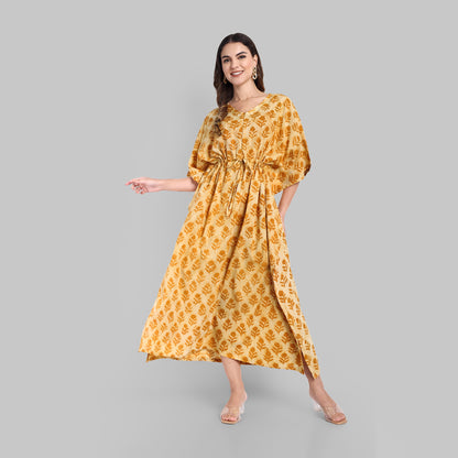 Lounge Wear - Kaftan Mustard Yellow