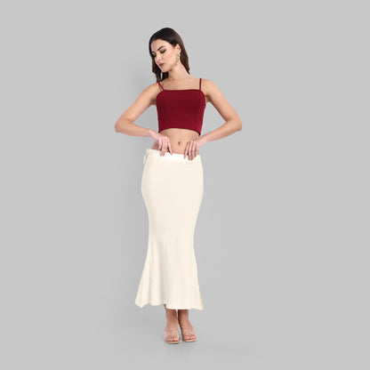 Off White Saree Shapewear