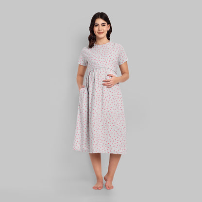 Minnie Midi Maternity Feeding Nightwear