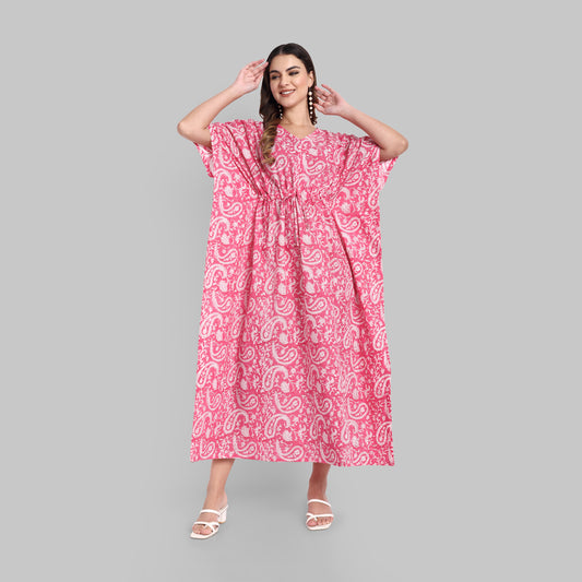 Lounge Wear - Kaftan Pink Floral