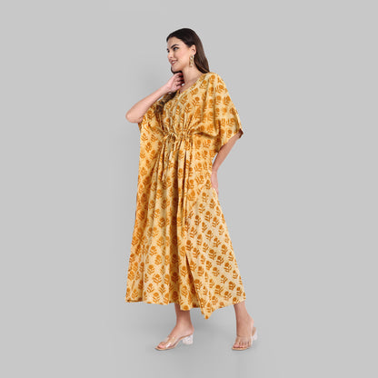 Lounge Wear - Kaftan Mustard Yellow