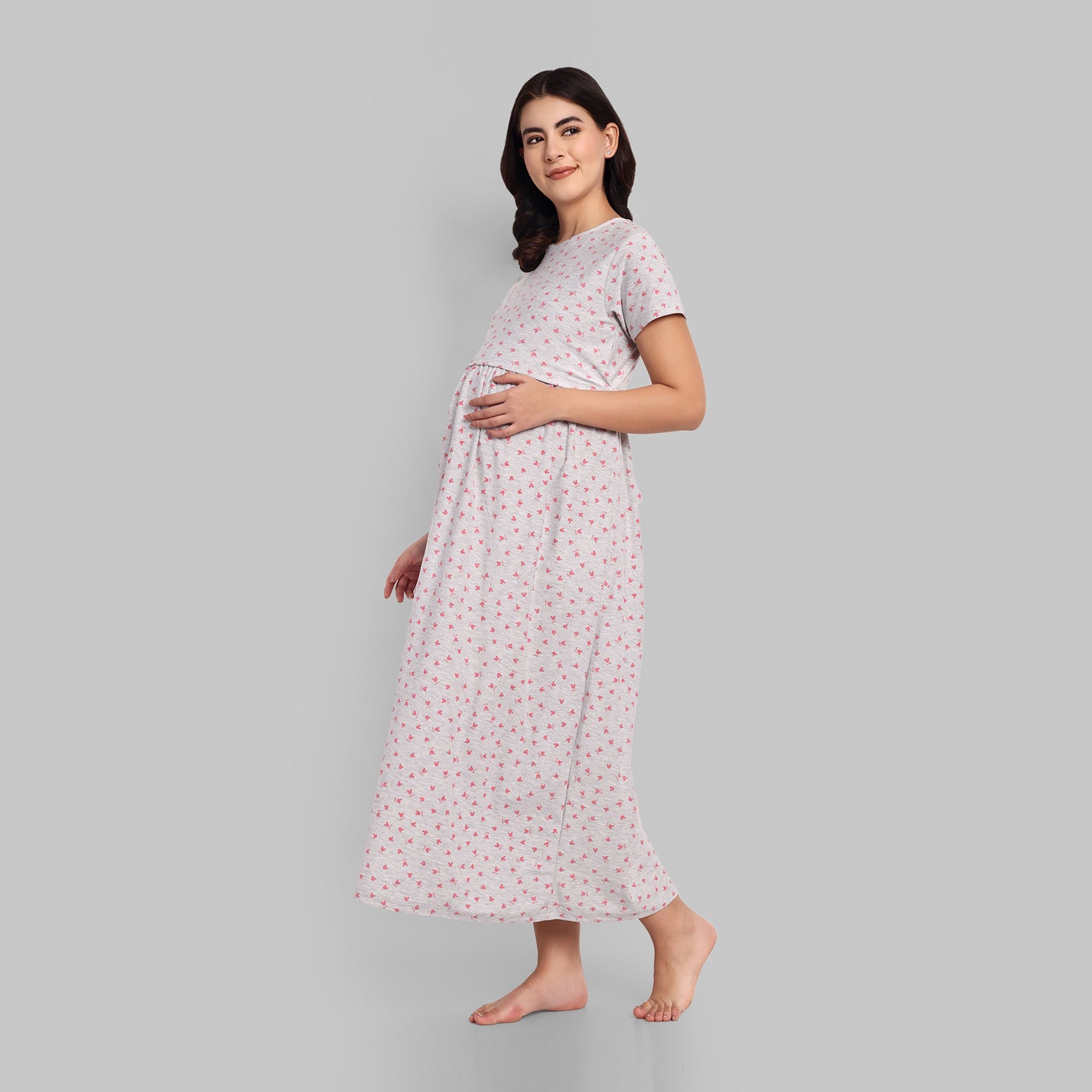 Minnie Soft Cotton Maternity Feeding Nightwear