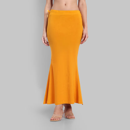 Mustard Cotton Saree Shapewear