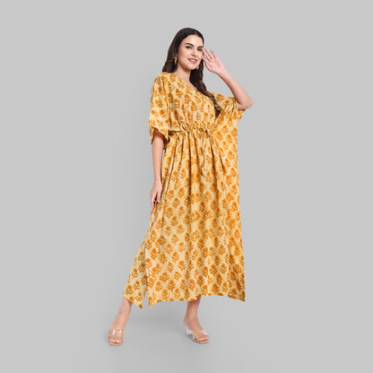 Lounge Wear - Kaftan Mustard Yellow