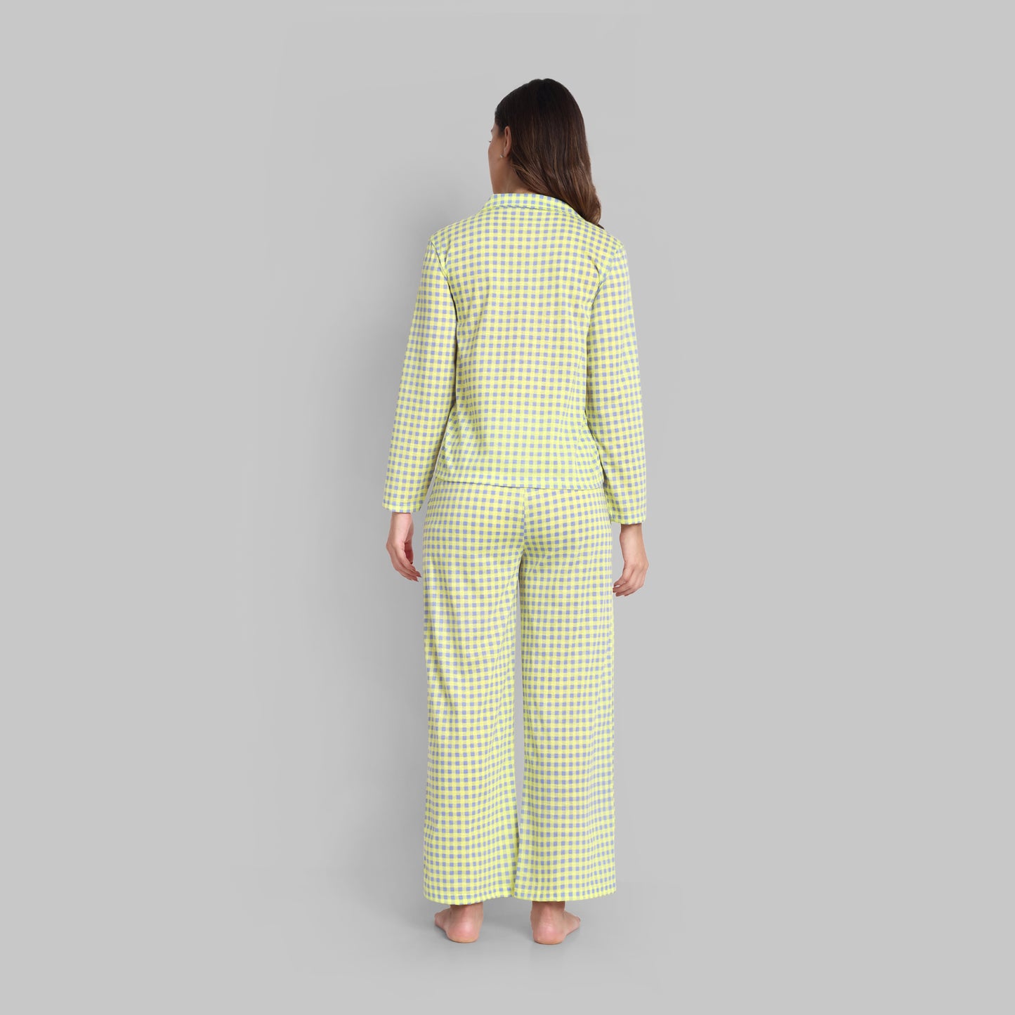 Lounge Wear - Pyjama Set Yellow Checks