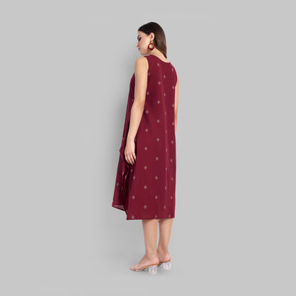 Kurti - Maroon Box Cut