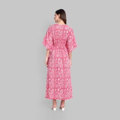 Lounge Wear - Kaftan Pink Floral