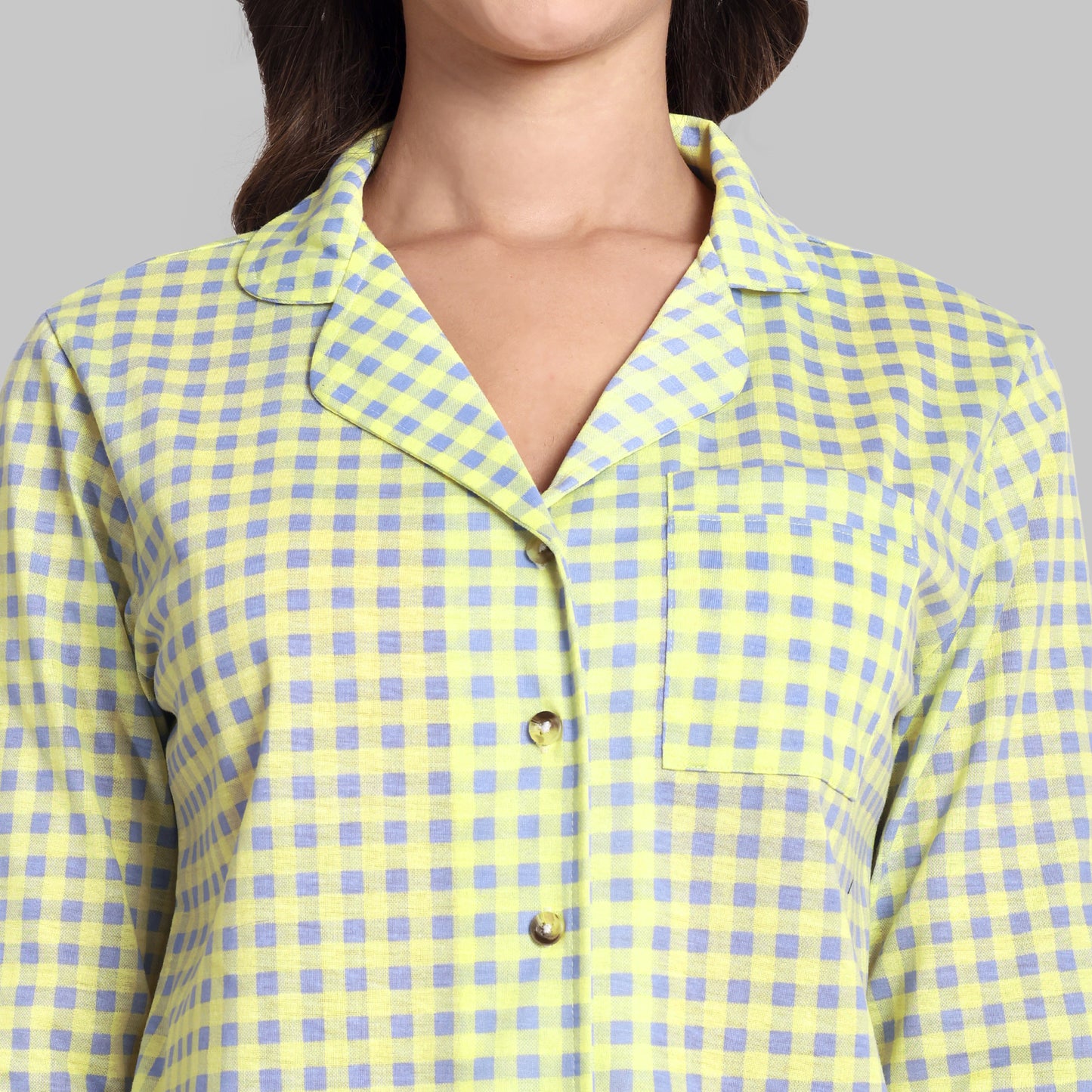 Lounge Wear - Pyjama Set Yellow Checks