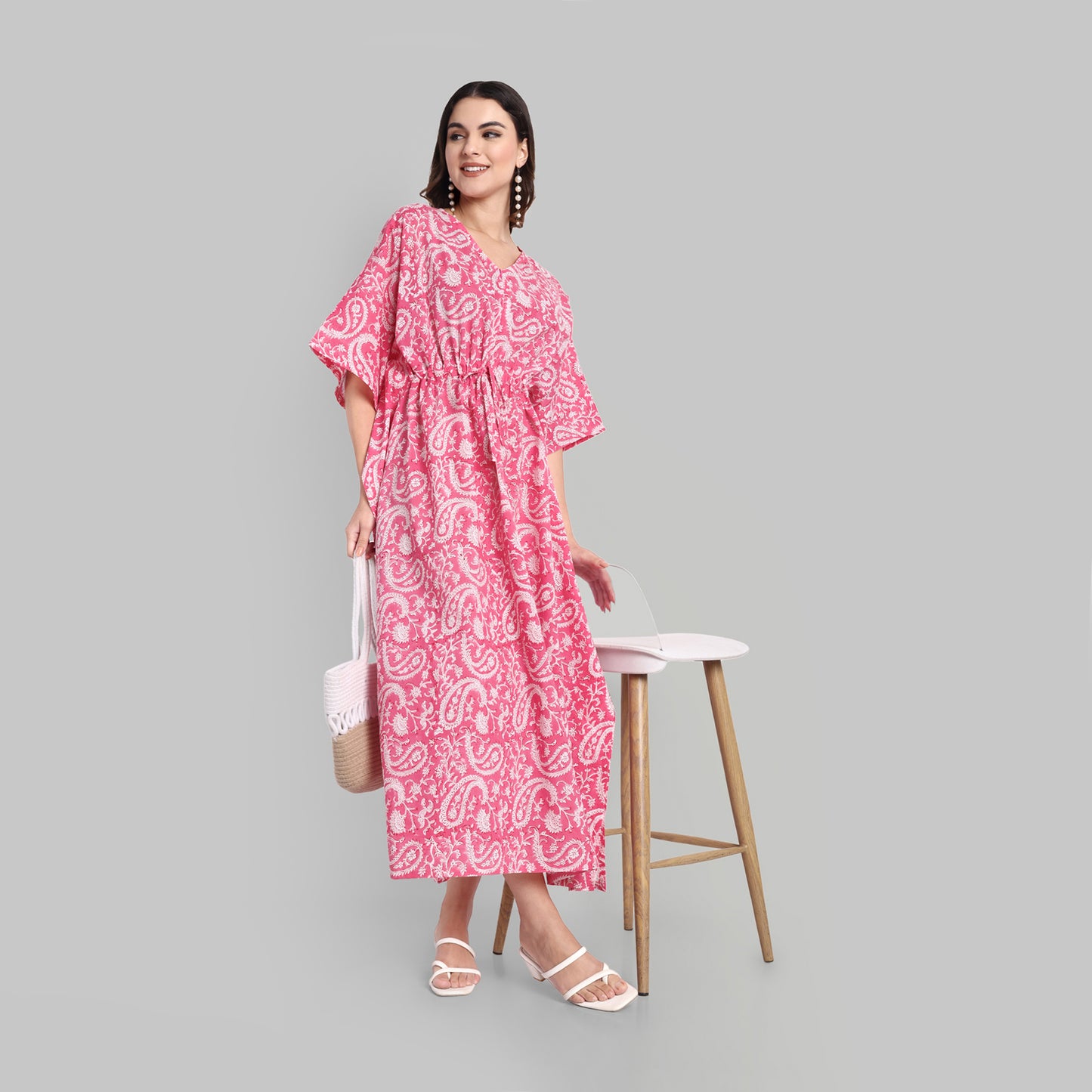 Lounge Wear - Kaftan Pink Floral