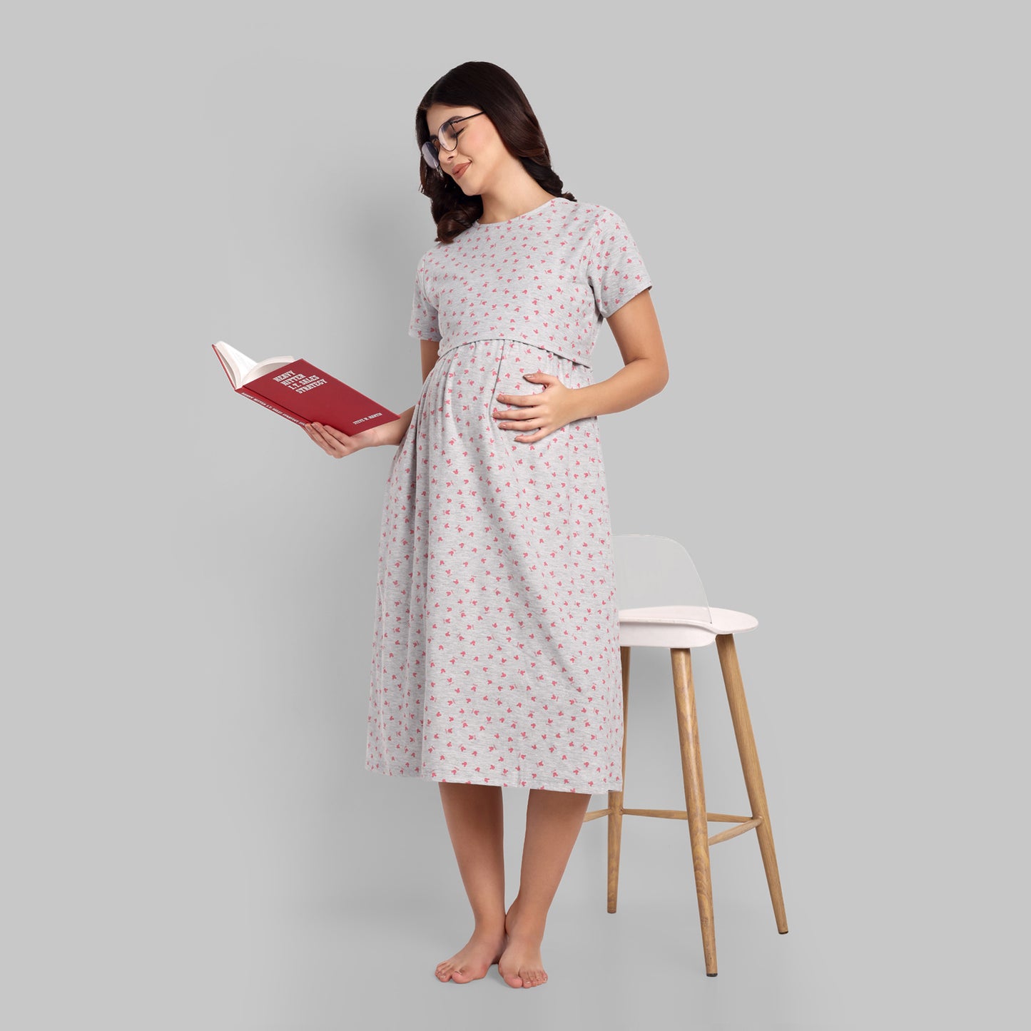 Minnie Midi Maternity Feeding Nightwear