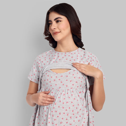 Minnie Midi Maternity Feeding Nightwear