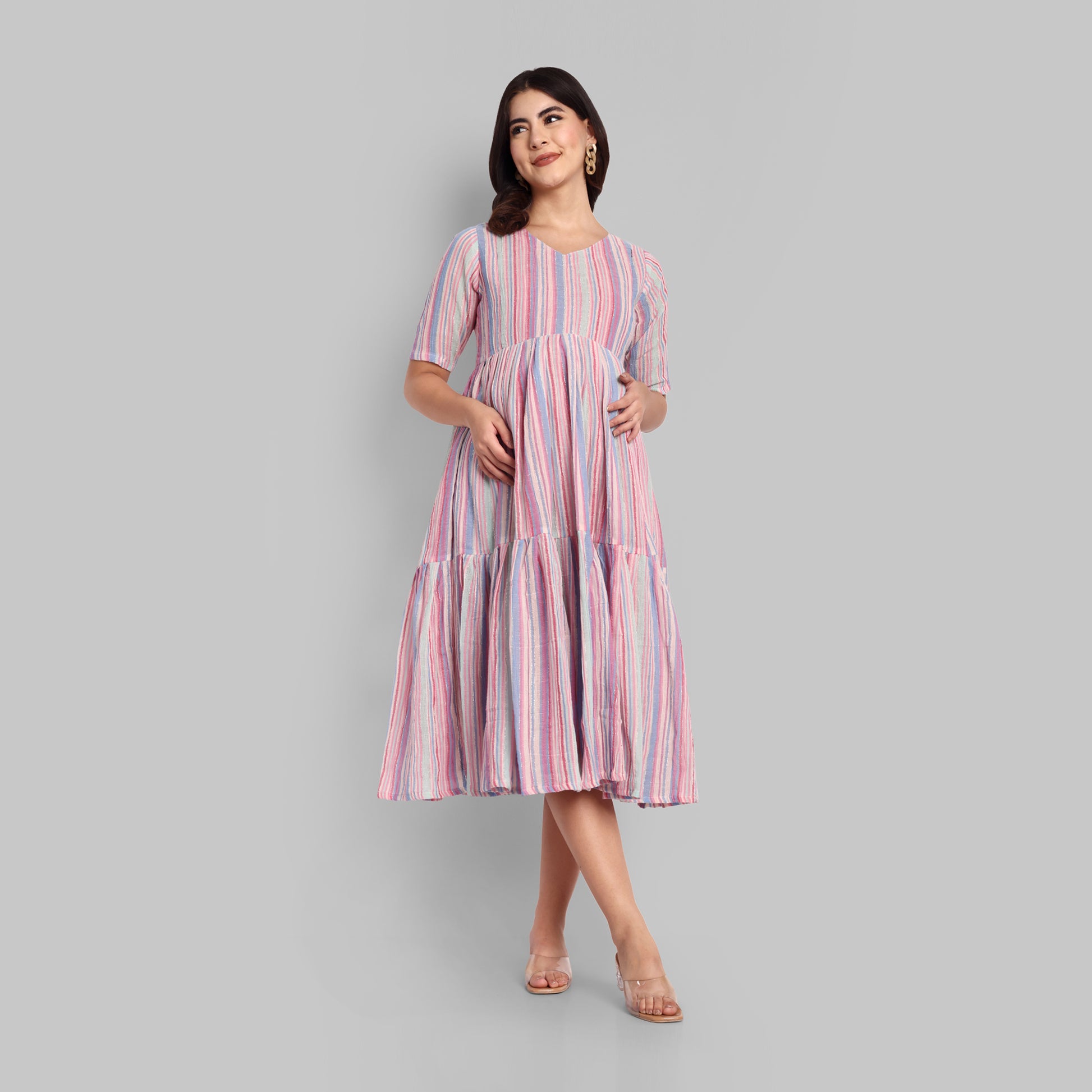  M Stripes Maternity Dresses Online